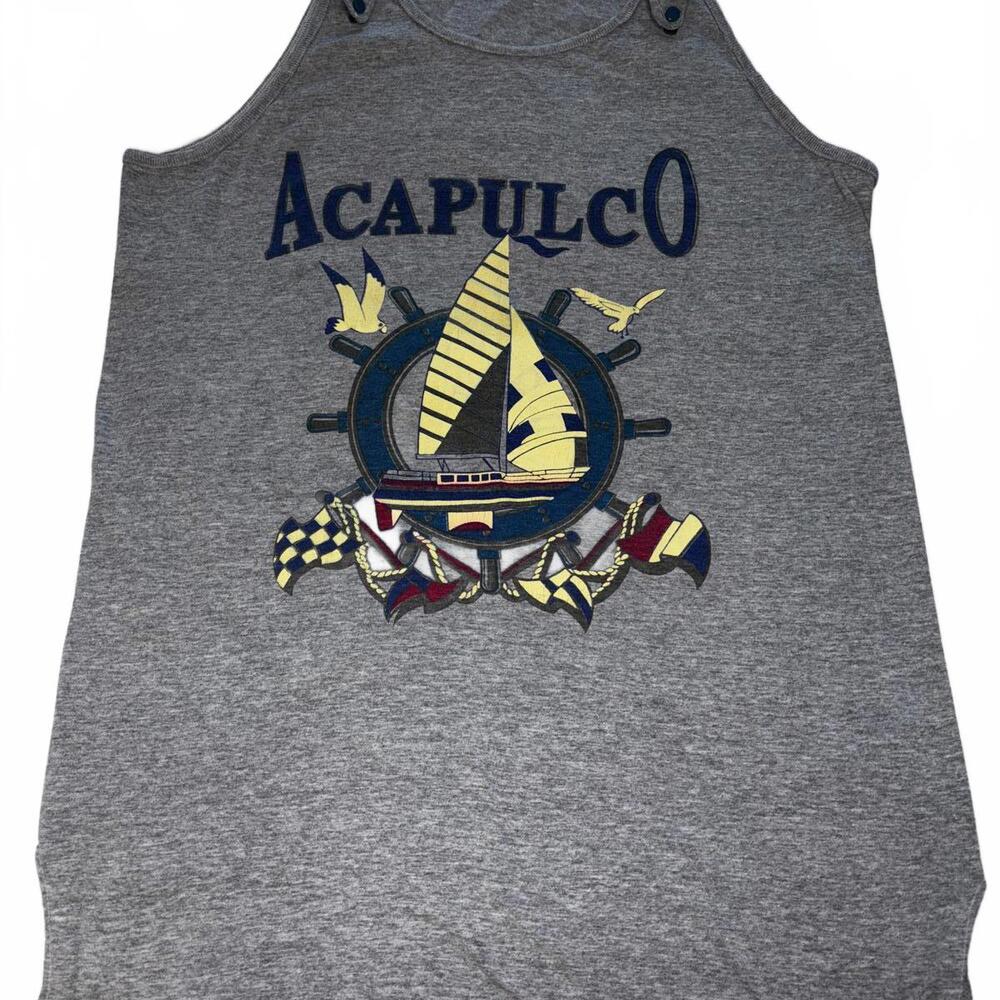 Vintage Acapulco Graphic Tank Top - Nautical Design